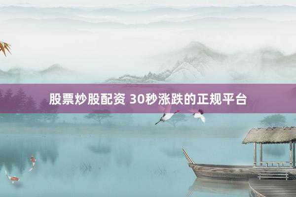 股票炒股配资 30秒涨跌的正规平台