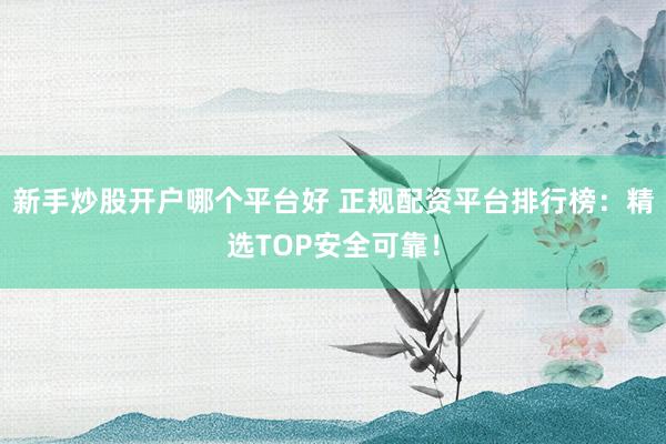 新手炒股开户哪个平台好 正规配资平台排行榜：精选TOP安全可靠！