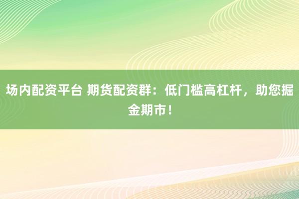 场内配资平台 期货配资群：低门槛高杠杆，助您掘金期市！