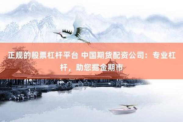 正规的股票杠杆平台 中国期货配资公司：专业杠杆，助您掘金期市
