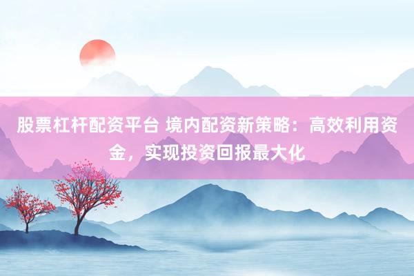 股票杠杆配资平台 境内配资新策略：高效利用资金，实现投资回报最大化